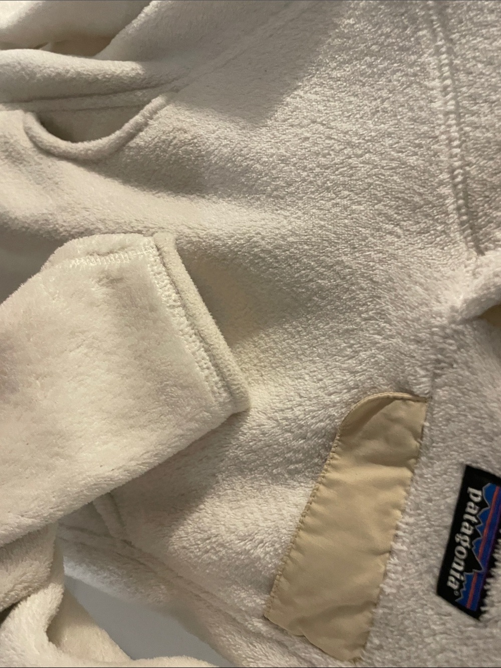 Patagonia Cream High Pile Snap-T Sherpa Fleece Pullover - Picture 7 of 8